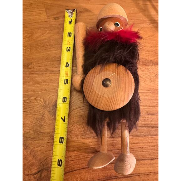 Vintage Sallingboe Denmark Wood Viking Figurine - 9 inch - Picture 8 of 8
